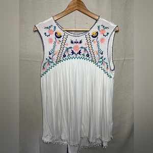 Embroidered Tank Top